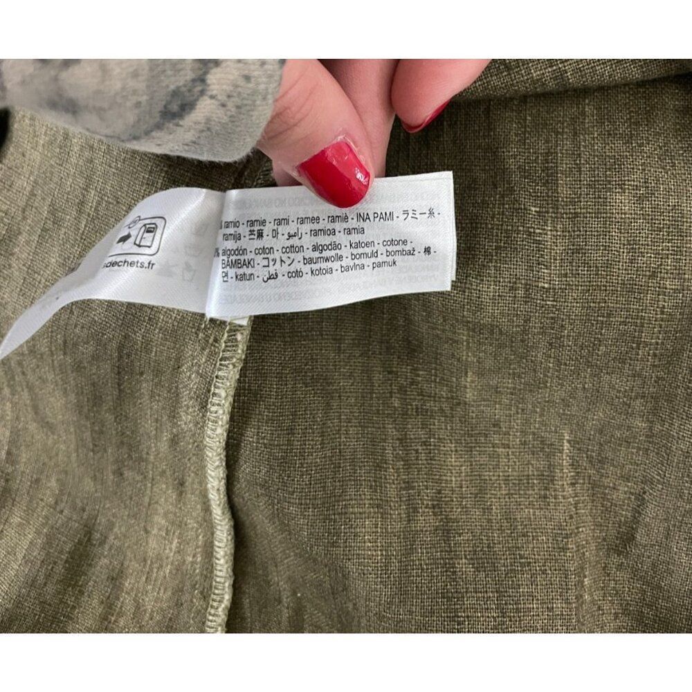 Zara Womens Dress L Green Tie Dye Cotton Blend Maxi Summer 8491/056 NWT - Picture 13 of 16
